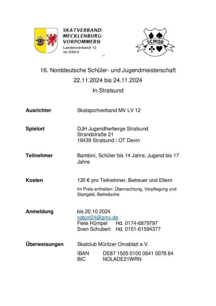 Ausschreibung NDSJM 2024