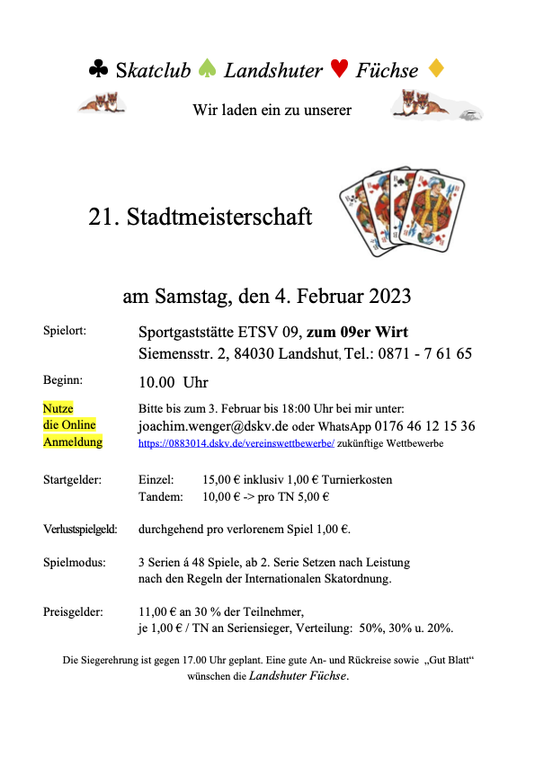 Stadtmeisterschaft Landshut