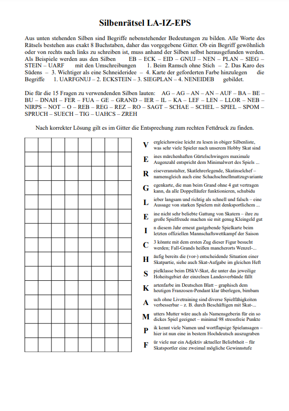 Silbenrätsel LA-IZ-EPS