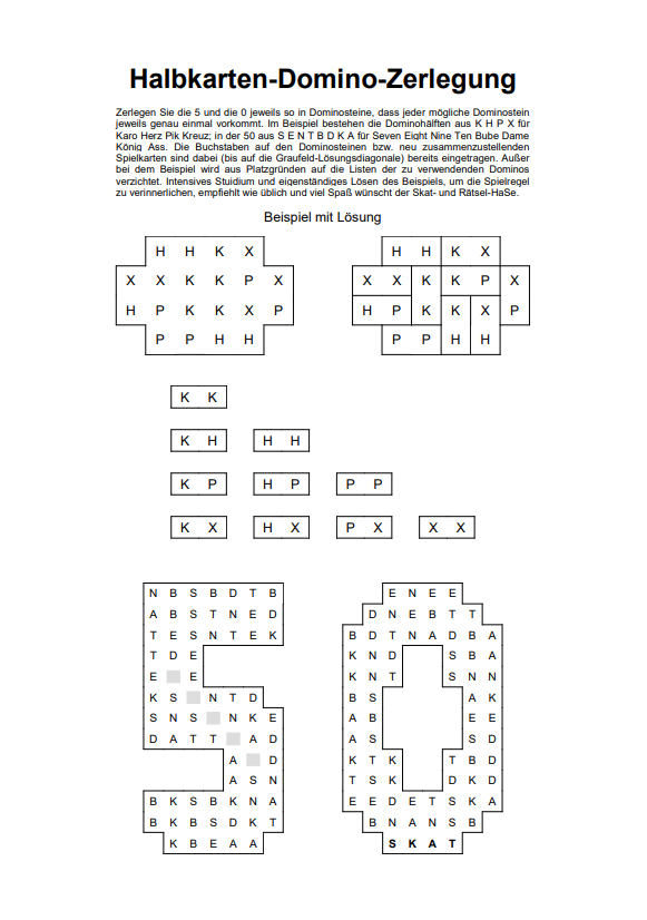 Halbkarten-Domino-Zerlegung